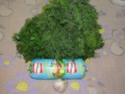 Ингредиенты для зеленого салата.